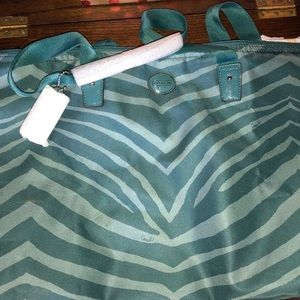 Coach Zebra print Weekender Tote&small bag w/tags